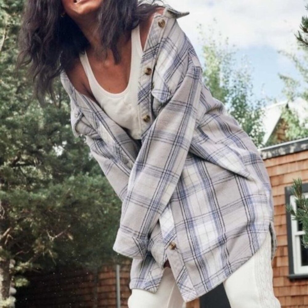Aerie oversized flannel shacket